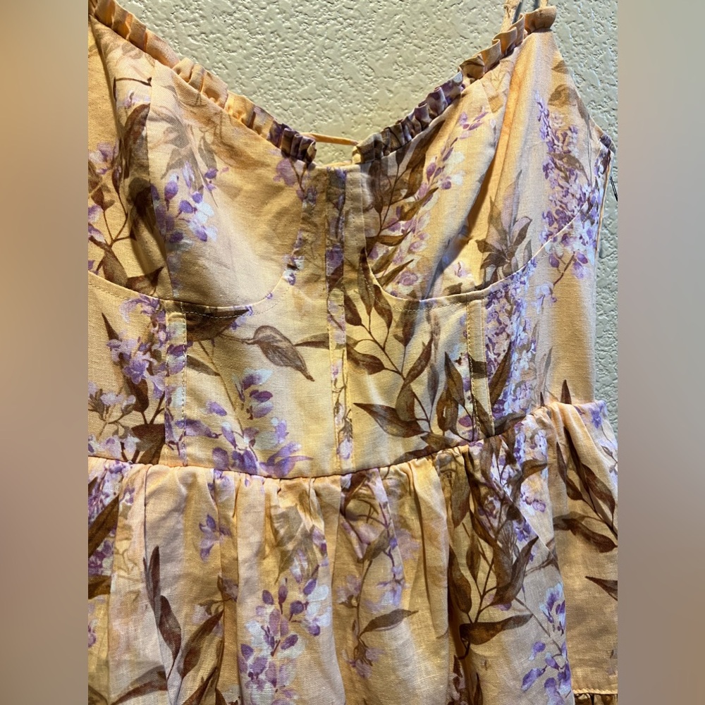 House of Harlow 1960 Floral Tier Corset Dress Size Medium - Picture 9 of 15